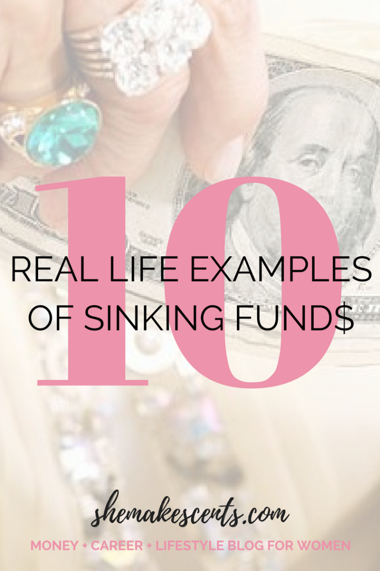 Real Life Examples of Sinking Funds for the Smart Saver & Spender- from money and lifestyle blog, She Makes Cents